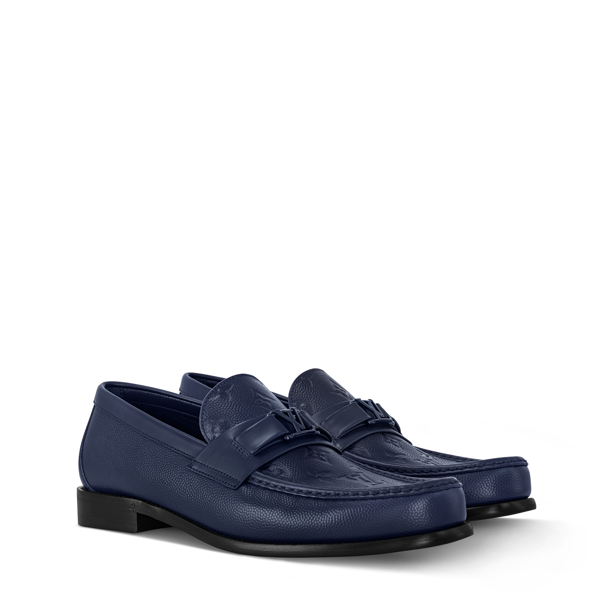 <激安出品>Louis Vuitton ブルーローファー LOUIS VUITTON ダークブルー ローファー